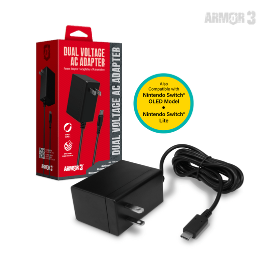 Armor 3 Dual Voltage AC Adapter for Nintendo Switch