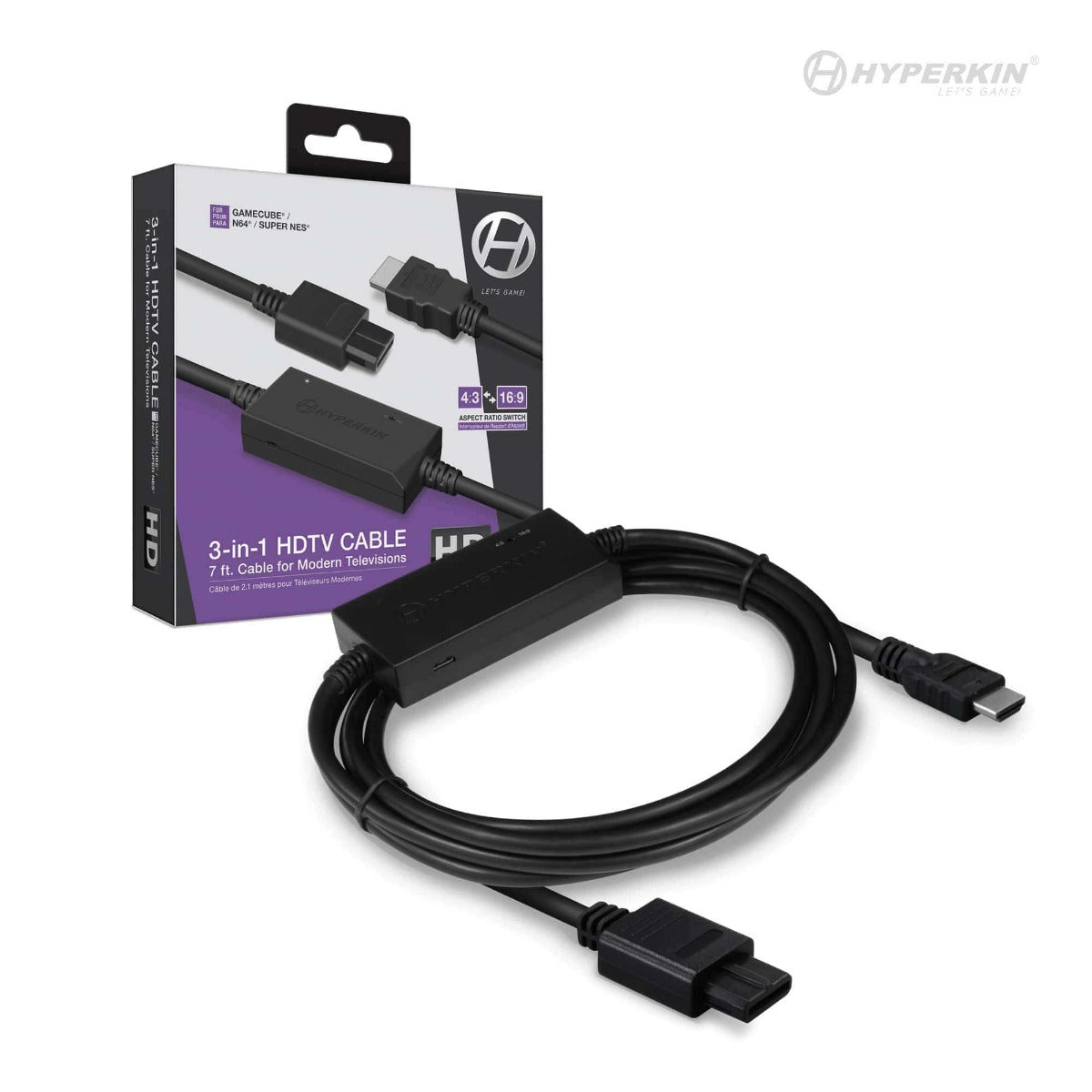 Hyperkin 3 in 1 HDTV Cable for Super NES®/ N64®/ GameCube®