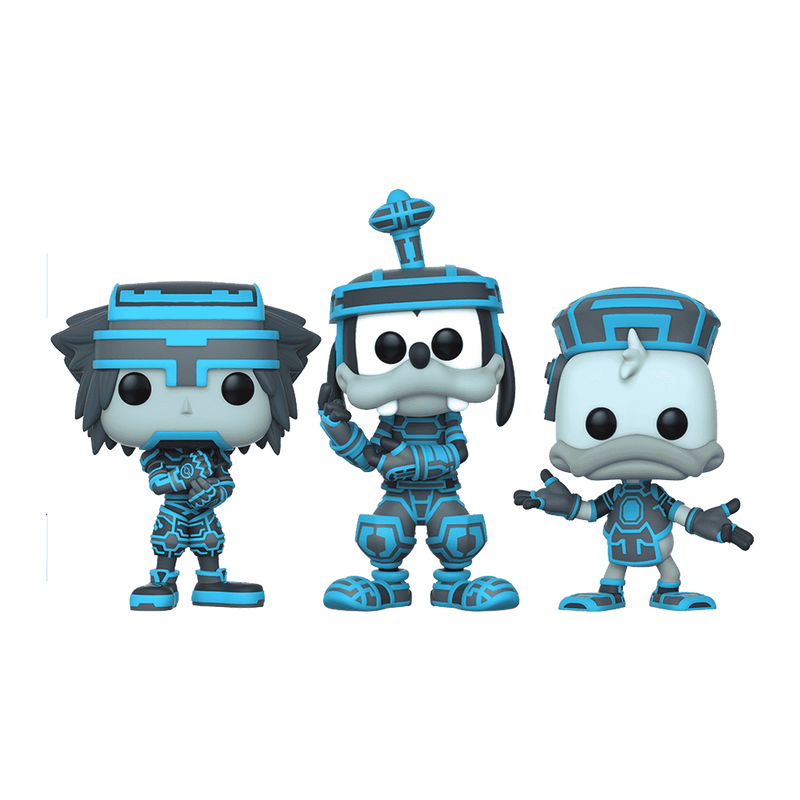 Kingdom Hearts- Sora Goofy & Donald Triple Pack- TRON POP