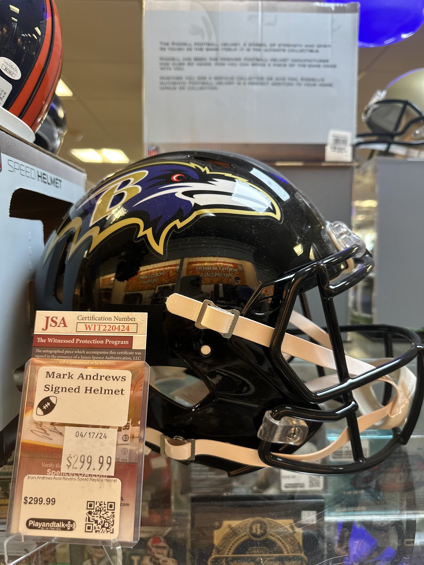 Mark Andrews Signed Helmet